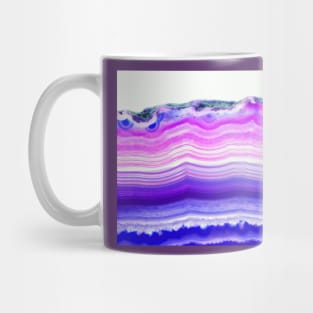 Blue agate mineral super macro Mug